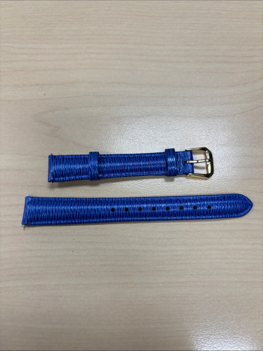 VicencE Royal Blue Woven Leather Watch Strap.